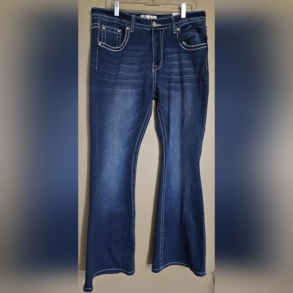 NWT Navy Flare Cut Women's Jeans